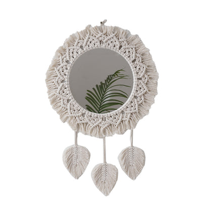 Decorative Macramé Round Wall Mirror Acalora