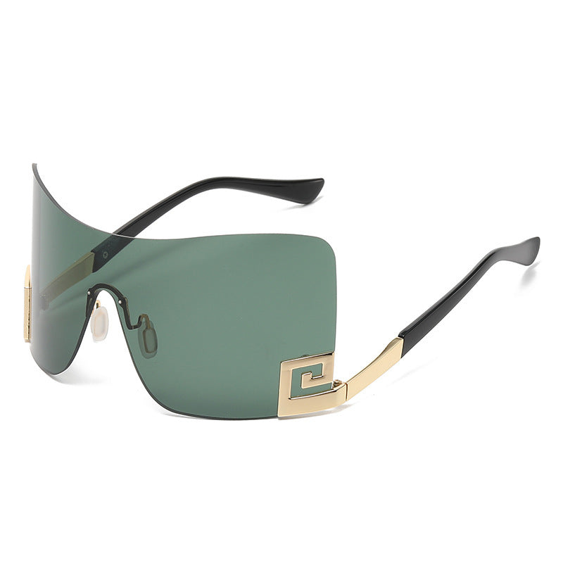 Women's Oversized Shield Sunglasses with Extravagant Design Kalsten