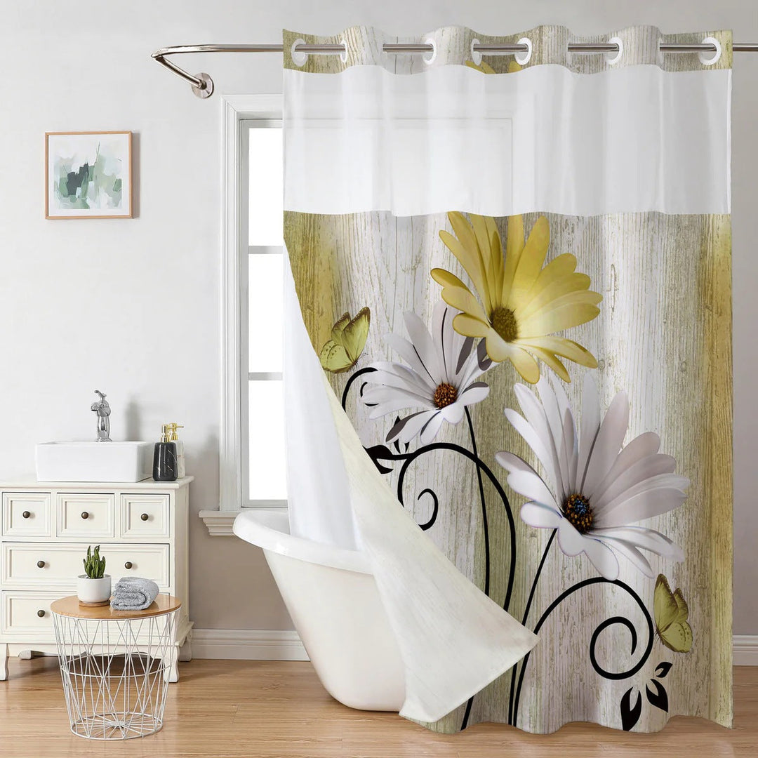 Artistic Floral Shower Curtain Kalsten