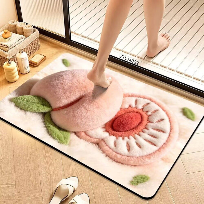 Plush Avocado-Themed Bath Mat Kalsten