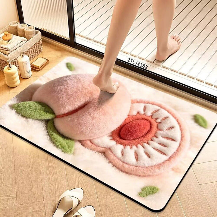 Plush Avocado-Themed Bath Mat Kalsten