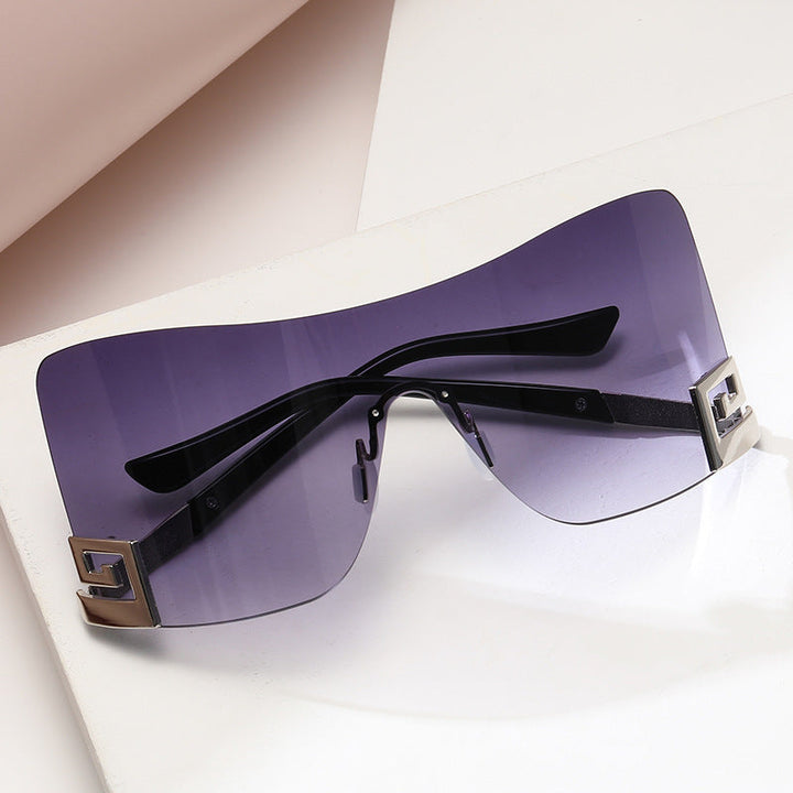 Women's Oversized Shield Sunglasses with Extravagant Design Kalsten