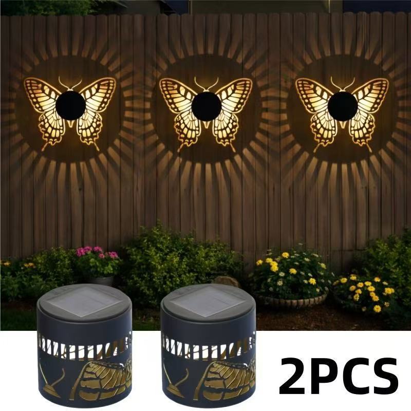 Decorative Solar Wall Light With Mandala Projection Pattern Kalsten