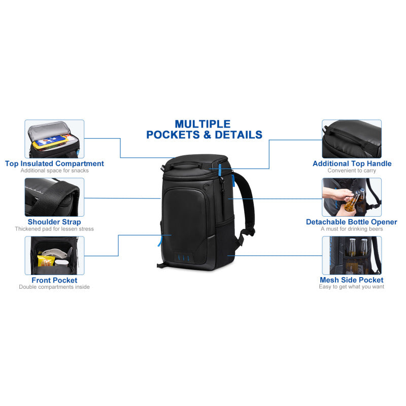 Insulated cooler backpack with practical organizer pockets Kalsten