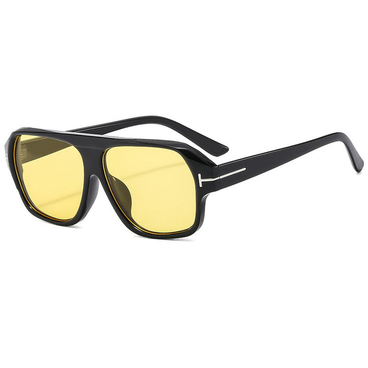 Women's fashionable sunglasses with distinctive geometry and brown lenses Kalsten