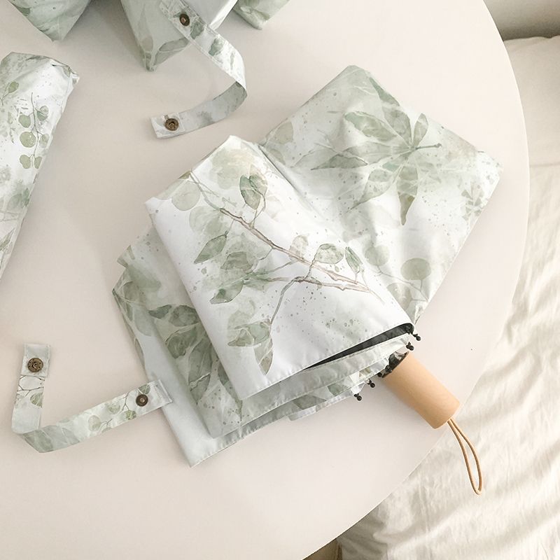 Women's folding umbrella with botanical print design Kalsten