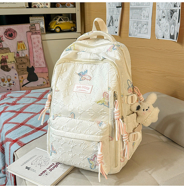 Floral Embroidered Durable School Backpack Kalsten