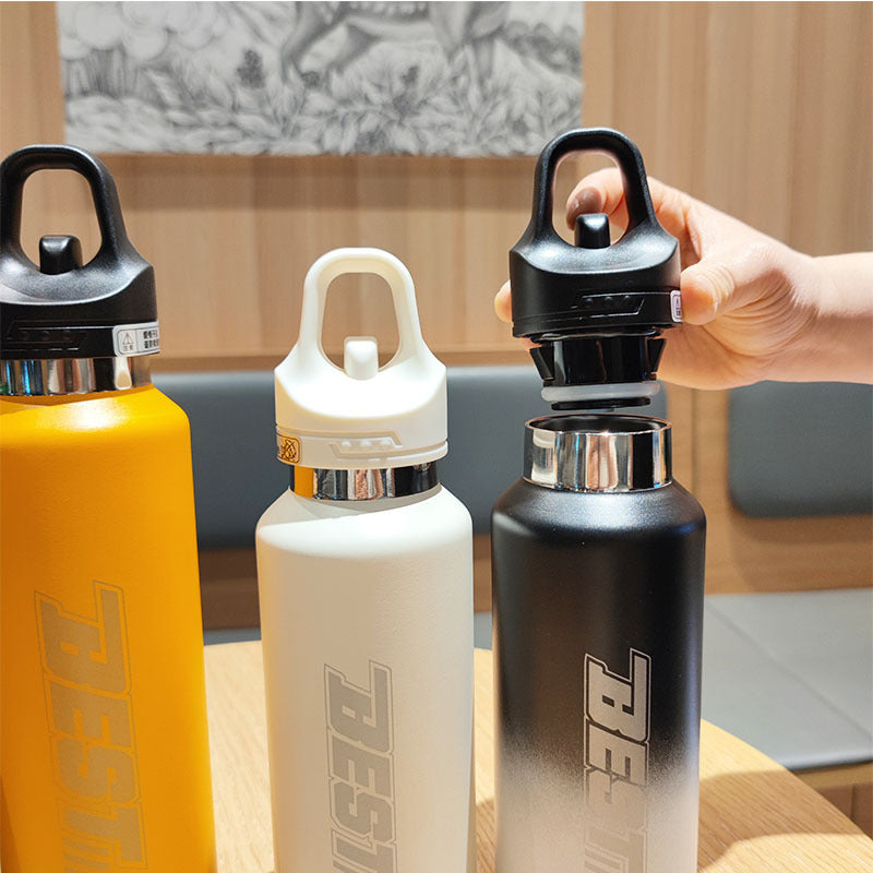 Women's sustainable stainless steel water bottle with leak-proof lid and handle Kalsten