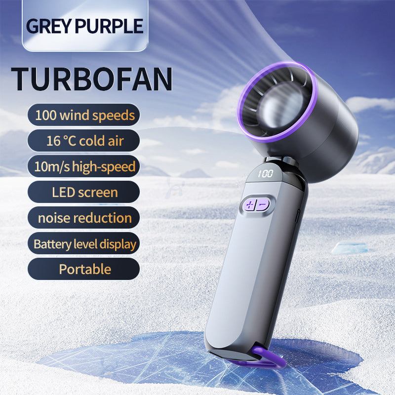 Women's Portable Turbo Cooling Fan with LED Display and Noise Reduction Kalsten