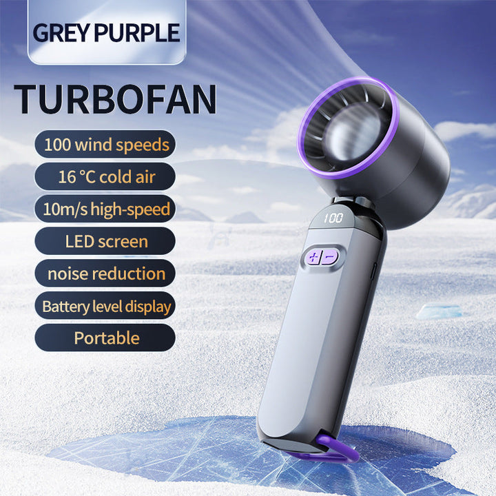 Women's Portable Turbo Cooling Fan with LED Display and Noise Reduction Kalsten