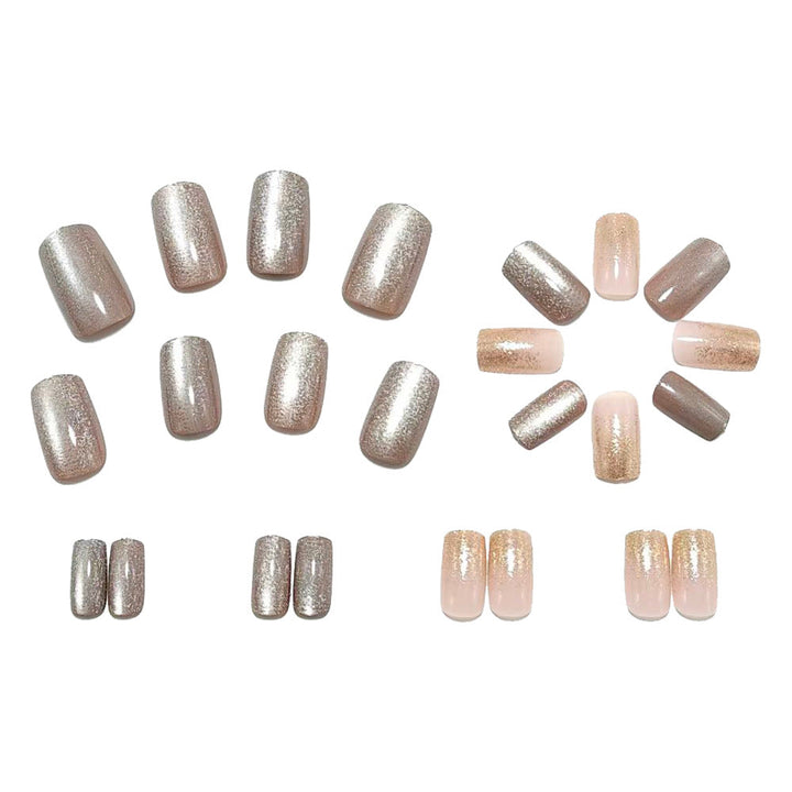 Elegant Artificial Nails with Glitter Accents Kalsten