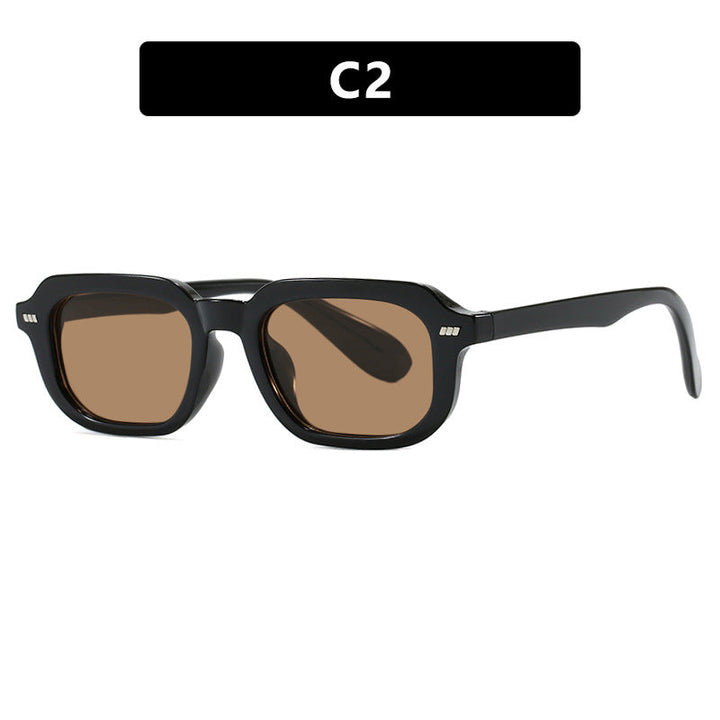 Women’s square sunglasses with high-gloss transparent frame and polarized lenses Kalsten