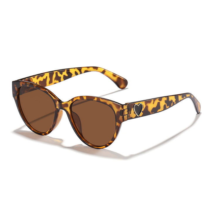 Ladies Cat-Eye Sunglasses with Heart-Shaped Detail and UV Protection Kalsten