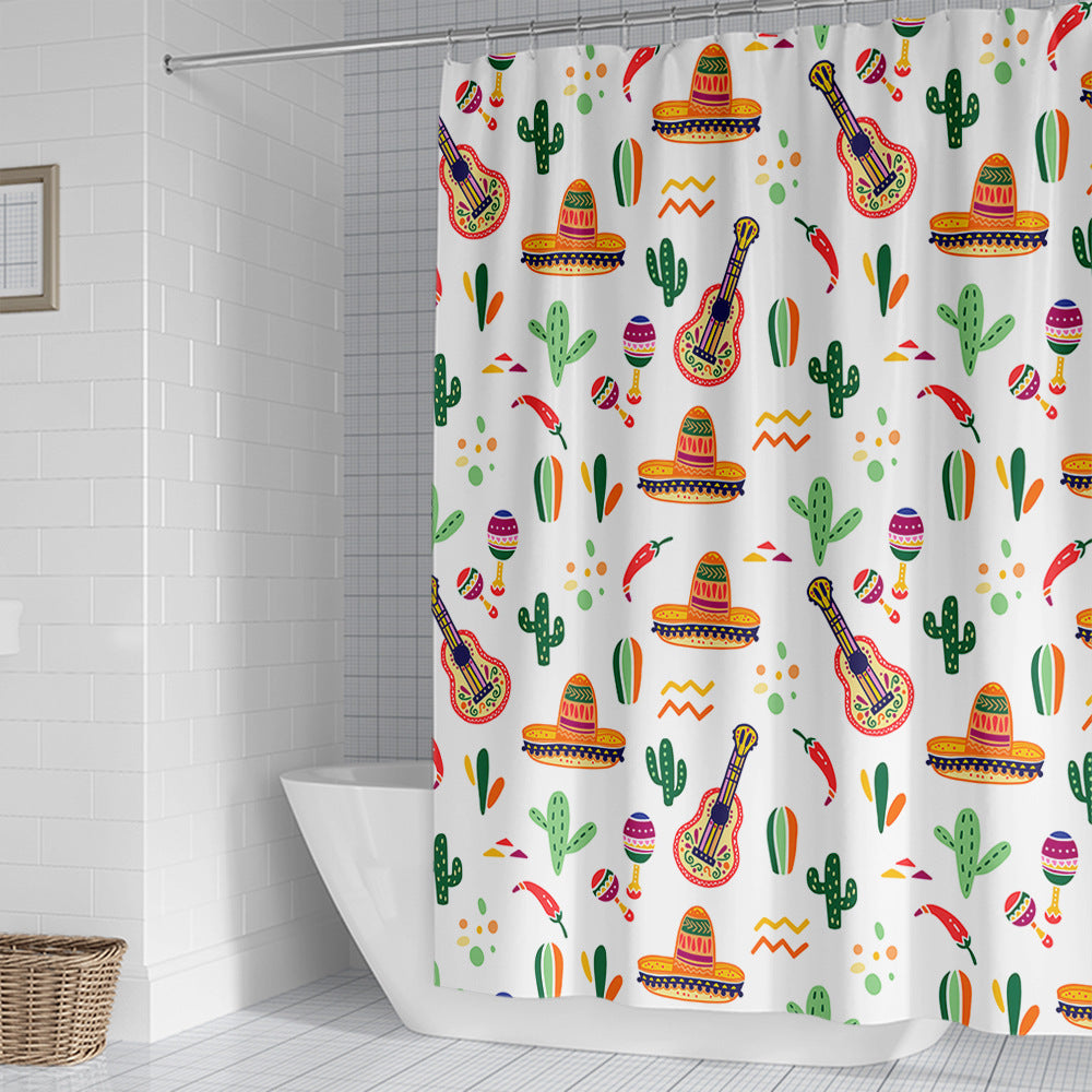 Coffee-Themed Shower Curtain Kalsten