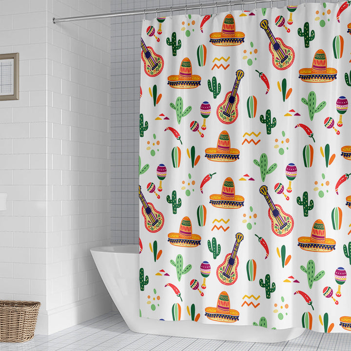 Coffee-Themed Shower Curtain Kalsten