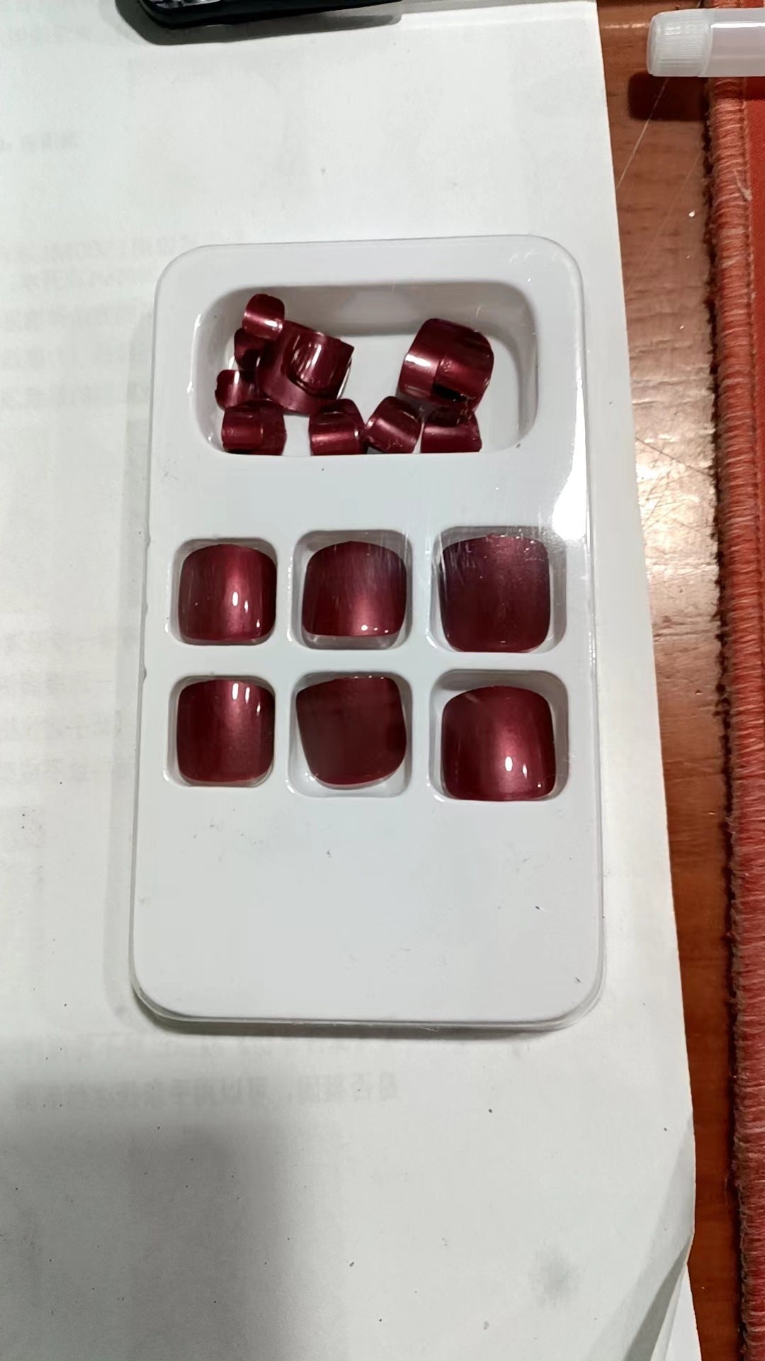 Premium Glossy Press-On Nail Set with Decorative Accents Acalora