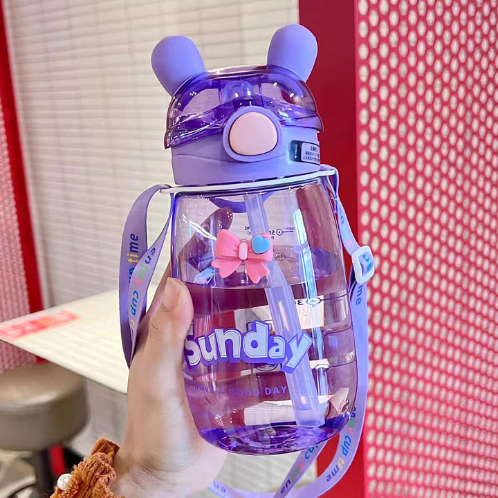 Ladies Animal-Friendly Water Bottle with Practical Straw Kalsten