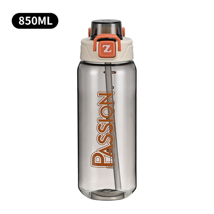 Ladies drinking bottle with integrated measuring system and flip-top closure Kalsten