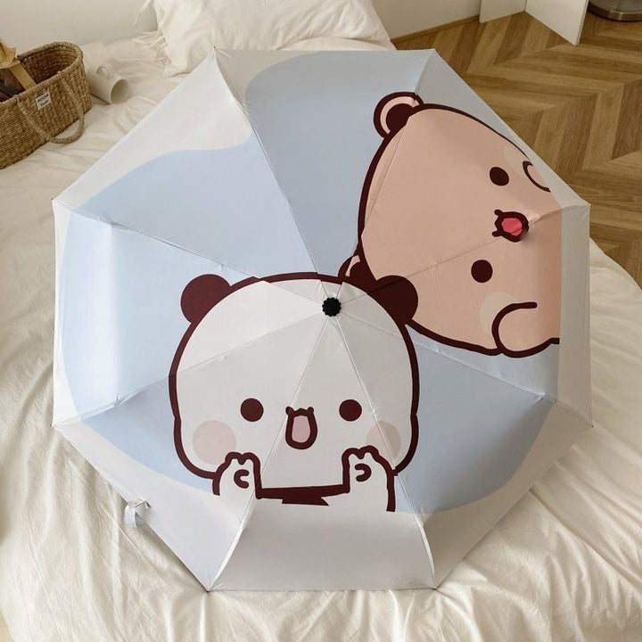 Ladies folding umbrella with playful animal motif Kalsten