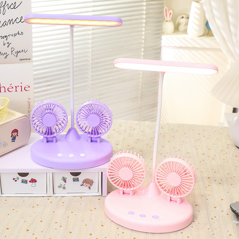Women Multifunctional Table Fan with Integrated LED Lighting Kalsten