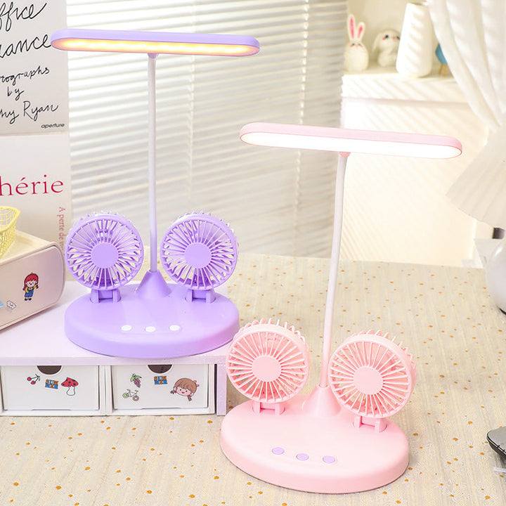 Women Multifunctional Table Fan with Integrated LED Lighting Kalsten
