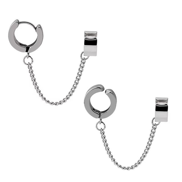 Stylish Silver Chain Link Ear Cuff Kalsten