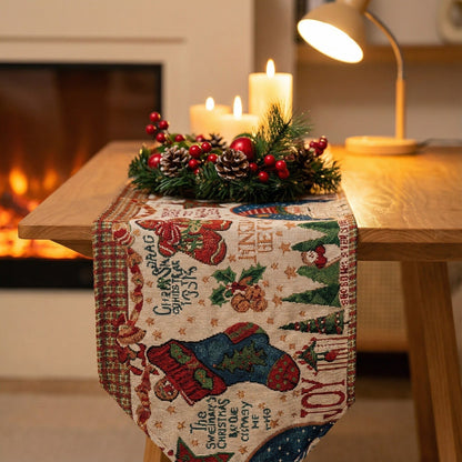 Festive Holiday-Themed Table Runner
