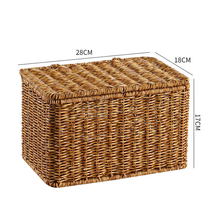 Handcrafted Rectangular Wicker Storage Box Kalsten