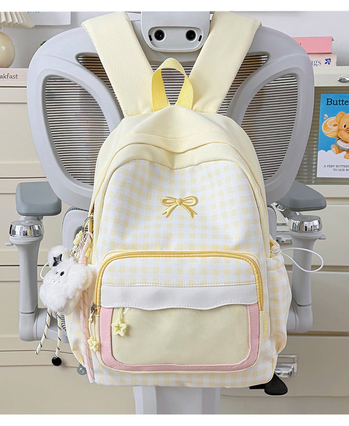 Checkered Patterned Kids' School Backpack
