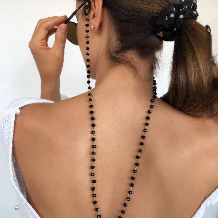 Pearl glasses chain with crystalline shine Kalsten