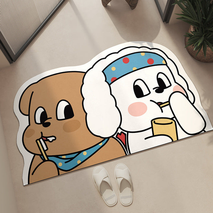 Playful Cartoon Character Shaped Area Rug