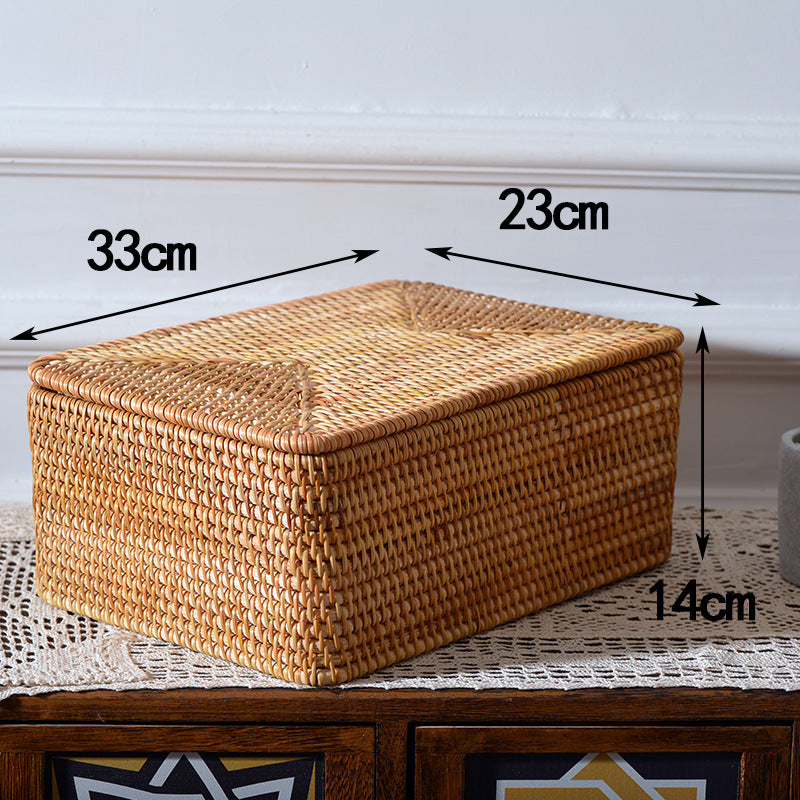 Women rectangular rattan storage basket Kalsten