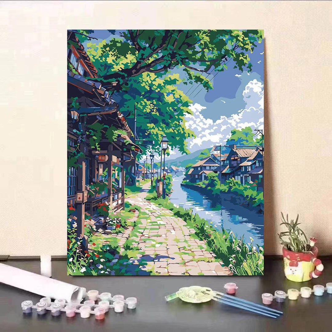 DIY Scenic Landscape Paint by Numbers Kit Kalsten