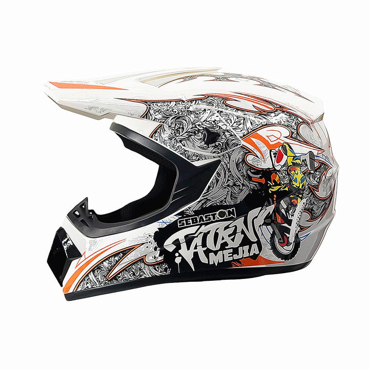 full-face motocross helmet with extended visor and reinforced chin guard Kalsten