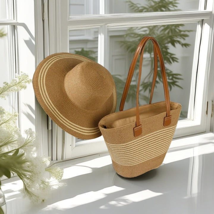 Beach bag with colorful stripes Kalsten