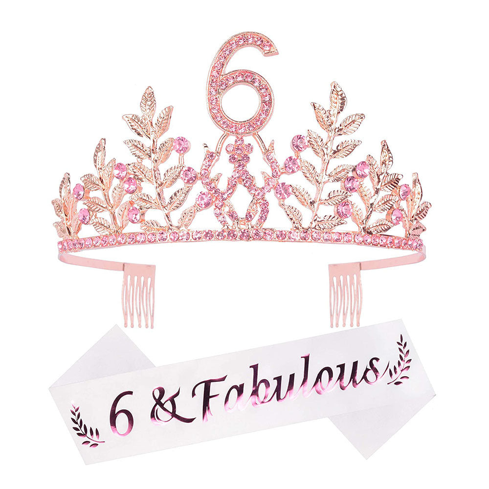 Women's Glamorous Birthday Crown with Shining Rhinestones Kalsten