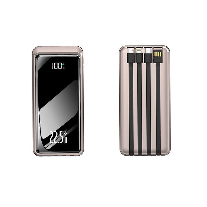 Portable Power Bank with Integrated Cable Management and Digital Charging Indicator Kalsten