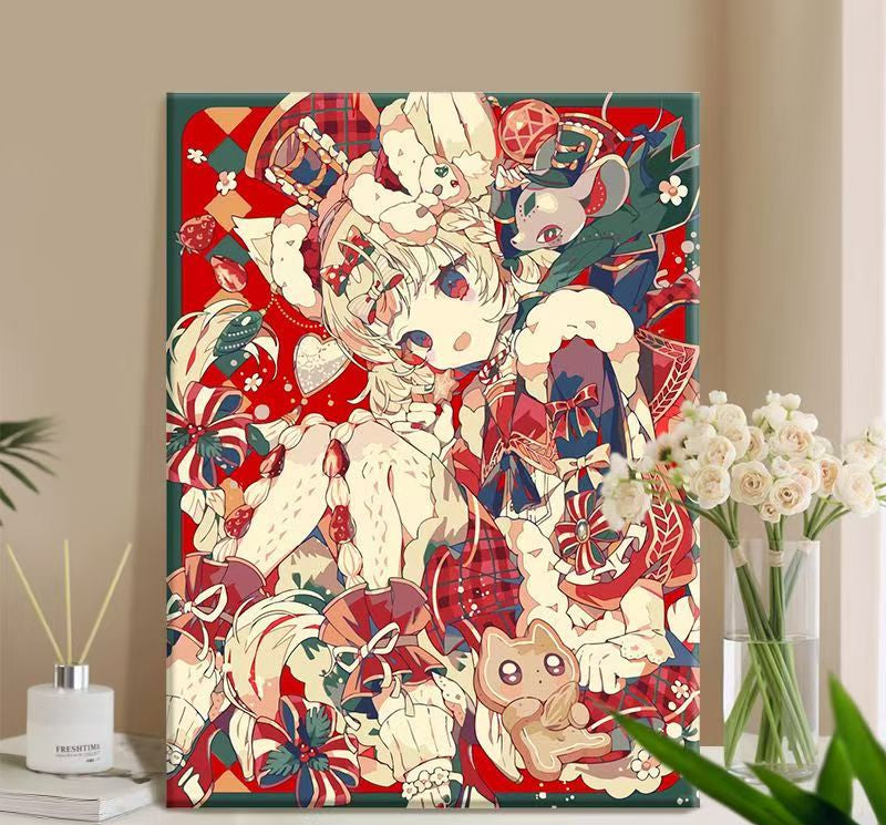 Whimsical Anime-Themed Canvas Art Print Kalsten