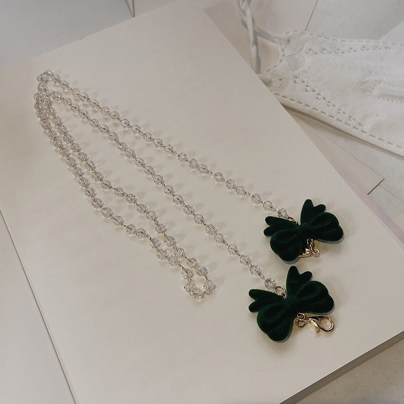 Jewelry holder chain with velvet bow pendant Kalsten