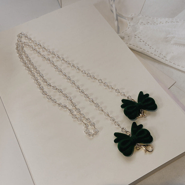 Jewelry holder chain with velvet bow pendant Kalsten