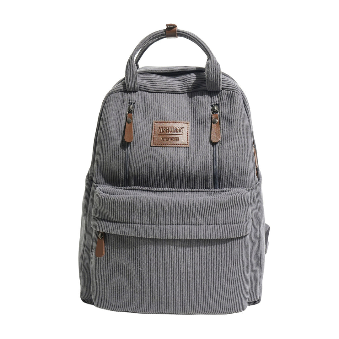 Corduroy Textured School Backpack Kalsten
