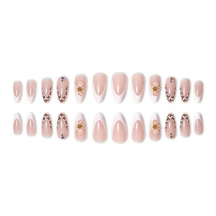 Elegant Floral-Accent Press-On Nails Kalsten