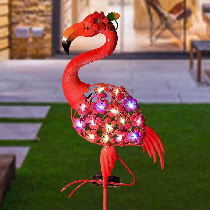Decorative Metal Peacock Garden Stake Sculpture With Integrated LED Fairy Lights And Weatherproof Outdoor Stake Kalsten