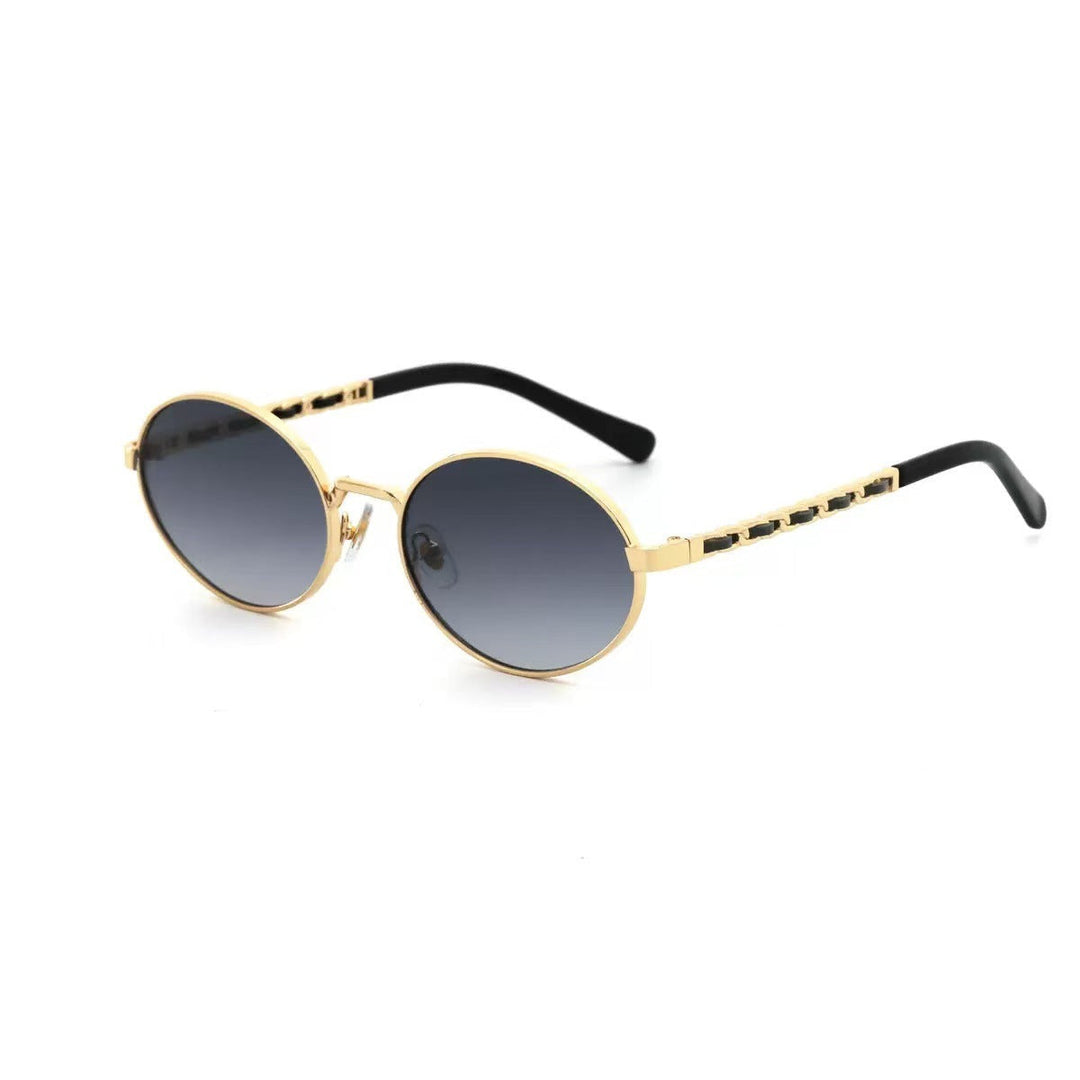 Women's elegant round sunglasses with luxurious frame and comfortable temples Kalsten