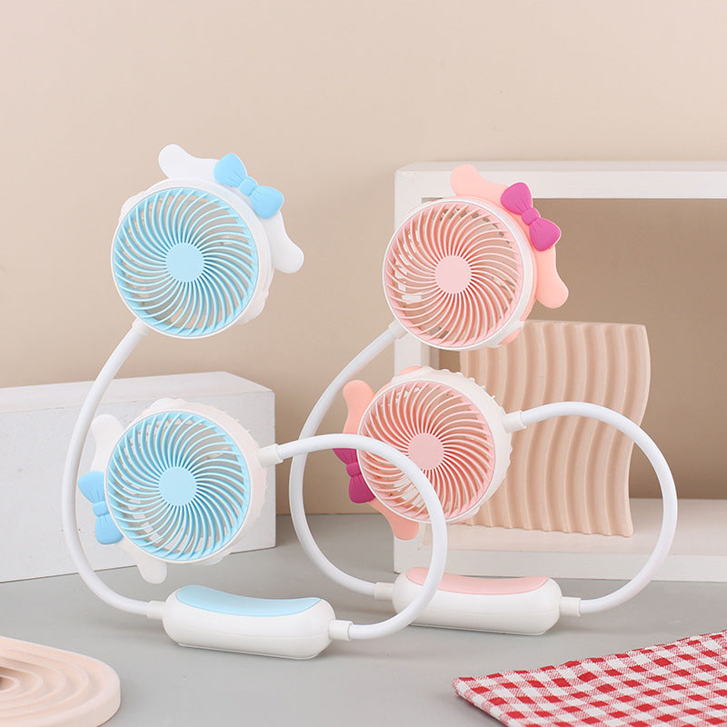 Ladies Portable Neck Fan with Dual Fan Kalsten