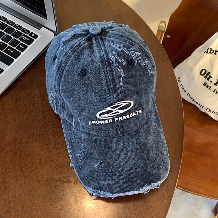 Men's Distressed Denim Baseball Cap Kalsten 1784270624