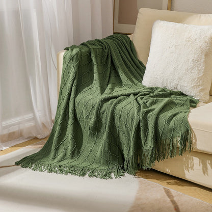 Unisex Cozy Knitted Throw Blanket