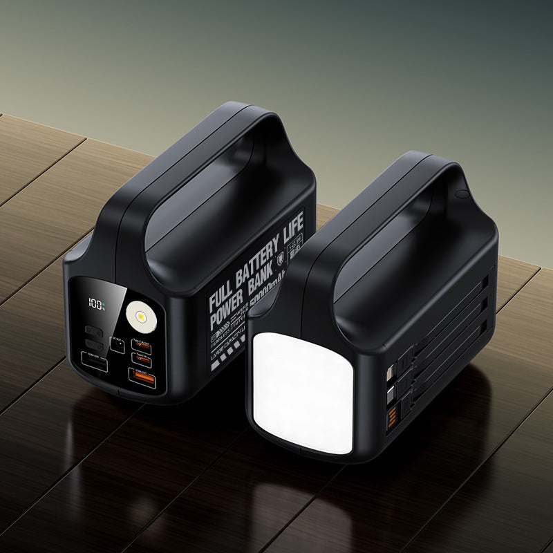 Portable power bank with integrated LED lighting and high capacity Kalsten