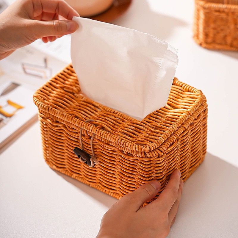 Women Handwoven Storage Box with Lid Kalsten