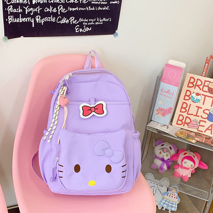 Cute Graphic Cat School Backpack